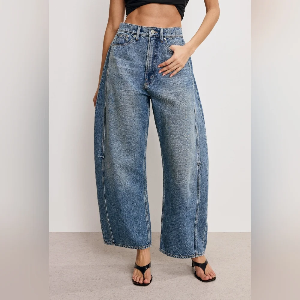 NWT Good American Extreme Barrel Jeans - Picture 3 of 8